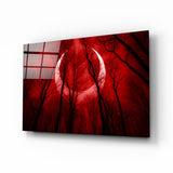 Arte della parete di vetro cielo rosso
