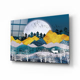 Illustration Landscape Glass Wall Art