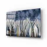 Vases and Trees Glass Wall Art