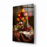 Chalice and Flowers Glass Wall Art