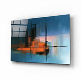 Arte de pared de vidrio de Silueta abstracta