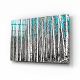 Arte della parete di vetro Foresta blu