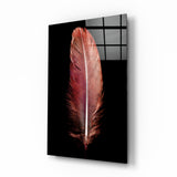 Tile Feather Glass Wall Art