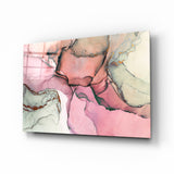 Arte della parete di vetro Modello di marmo rosa