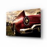 Red Chevrolet Glass Wall Art