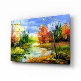 Colorful Autumn Glass Wall Art
