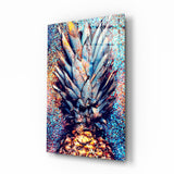 Colored Pineapple Glass Wall Art