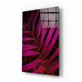Arte della parete di vetro Foglia viola