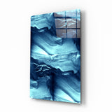 Arte de pared de vidrio de Serenidad azul