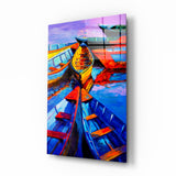 Arte de pared de vidrio de Barcos