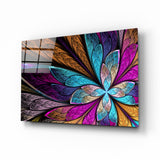 Colorful Flower Glass Wall Art