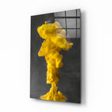 Arte de pared de vidrio de Humo amarillo