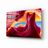 Red Valley Glass Wall Art