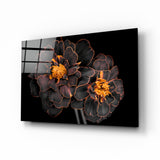 Brown Flower Glass Wall Art