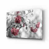Pink Roses Glass Wall Art