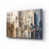 Arte de pared de vidrio de Ciudad abstracta