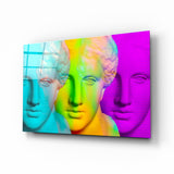 Colorful Statues Glass Wall Art