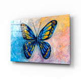 Arte de pared de vidrio de Mariposa