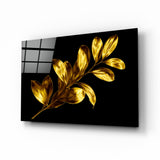 Yellow Leaves Glass Wall Art