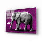 Arte de pared de vidrio de Elefante