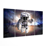 Astronaut  4 Pieces Mega Glass Wall Art (150x92 cm)