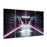 Hallway 4 Pieces Mega Glass Wall Art (150x92 cm)