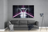 Hallway 4 Pieces Mega Glass Wall Art (150x92 cm)