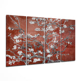 Sakura 4 Pieces Mega Glass Wall Art (150x92 cm)
