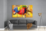 Parrot 4 Pieces Mega Glass Wall Art (150x92 cm)