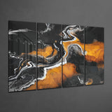 Marble Lava 4 Pieces Mega Glass Wall Art (150x92 cm)