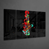 Color Mix 4 Pieces Mega Glass Wall Art (150x92 cm)