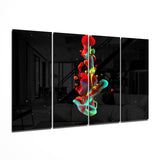 Color Mix 4 Pieces Mega Glass Wall Art (150x92 cm)
