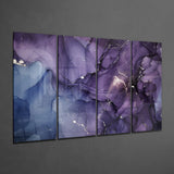 Marble 4 Pieces Mega Glass Wall Art (150x92 cm)