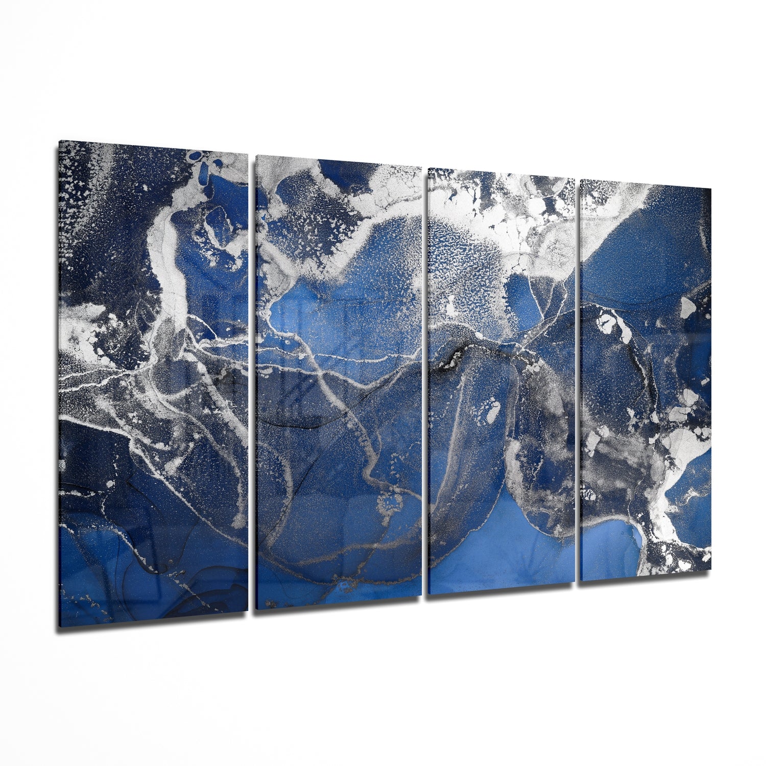 Marble 4 Pieces Mega Glass Wall Art (150x92 cm)
