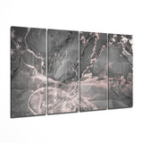 Gray Blush Pink Marble Glass Wall Art