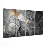 Gray Gold Vein Marble Glass Wall Art