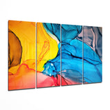 Dance of Colours Arte da parete in vetro Mega da 4 pezzi (150x92 cm)