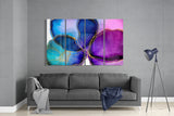 Flower Ink 4 Pieces Mega Glass Wall Art (150x92 cm)