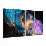 Collisione Arte da parete in vetro Mega da 4 pezzi (150x92 cm)