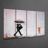 Banksy 4 Pieces Mega Glass Wall Art (150x92 cm)