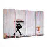 Mega Set di 4 quadri in vetro Street Art Stencil (59"x36")