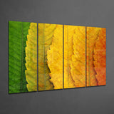 Autumn Leaves 4 Pieces Mega Glass Wall Art (150x92 cm)