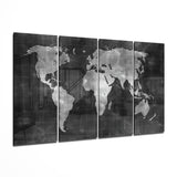 Carte du monde Art mural en verre Mega 4 pièces (150x92 cm)
