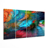 Tocchi colorati Arte da parete in vetro Mega da 4 pezzi (150x92 cm)
