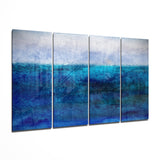 Blue Horizon 4 Pieces Mega Glass Wall Art (59"x36")