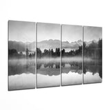 Foggy View 4 Pieces Mega Glass Wall Art (59"x36")