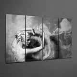 Dancing with Smoke 4 Pieces Mega Glass Wall Art (150x92 cm)