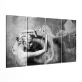 Quadro in vetro «Danzare con il fumo» 4 pezzi Mega (59"x36")