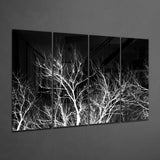 Night Trees 4 Pieces Mega Glass Wall Art (150x92 cm)