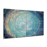 Quadro in vetro «Turchese» 4 pezzi Mega (59"x36")